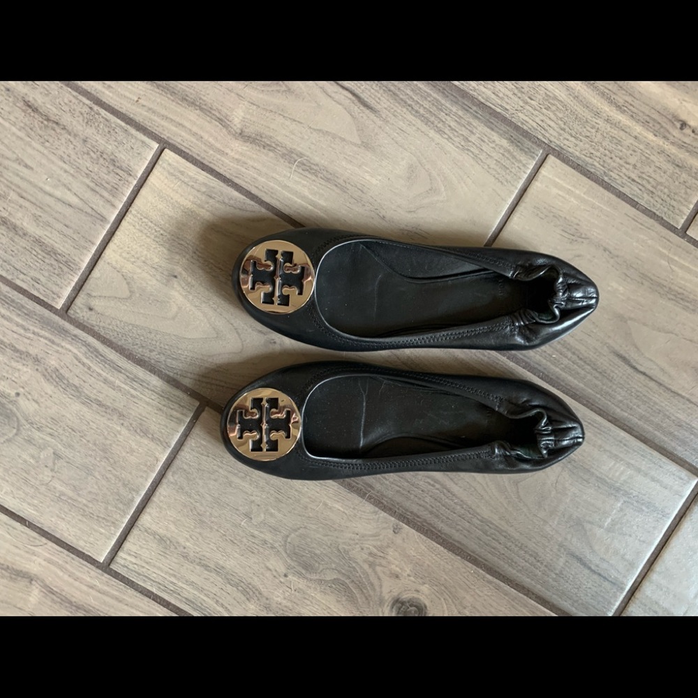 Black Tory Burch Reva Ballet Flats